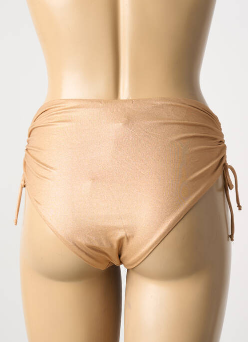 Bas de maillot de bain tissage satiné culotte beige ALBERTINE femme