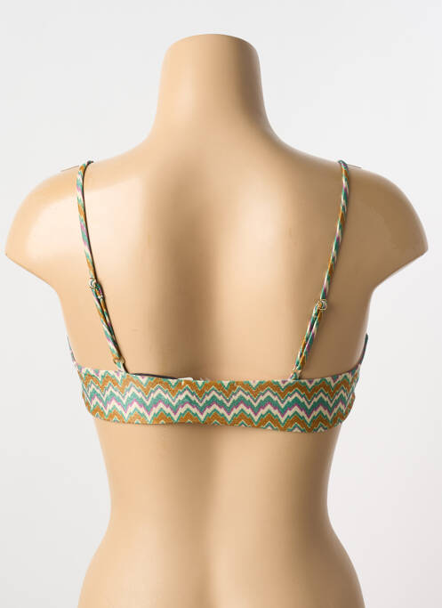 Haut de maillot de bain bretelles élastiquées ajustables brassieres vert ALBERTINE femme