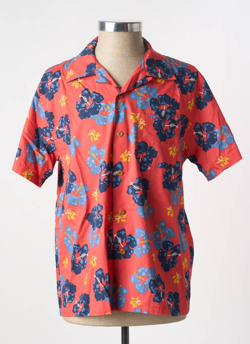 Chemise manches courtes rouge NUDIE JEANS CO pour homme