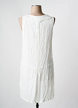 Robe mi-longue sans manche sans manche blanc ARELINE femme