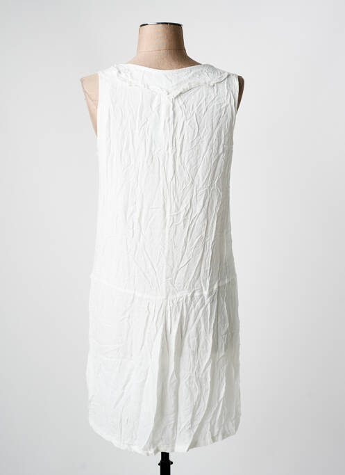 Robe mi-longue sans manche sans manche blanc ARELINE femme