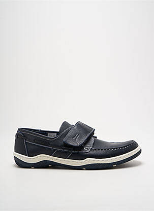 Mocassins voute plantaire bout rond bleu HIPNESS homme