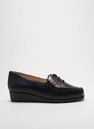Chaussures de confort bout carré talon plat jusqu'à 3cm noir LUXAT femme