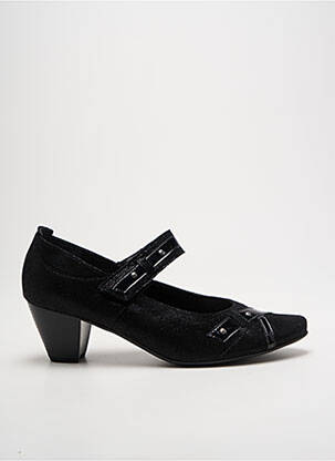 Escarpins tissage satiné talon de 4 à 6cm noir ALPINA femme