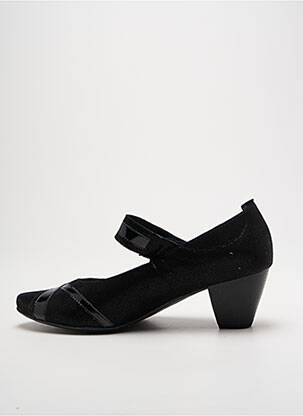 Escarpins tissage satiné talon de 4 à 6cm noir ALPINA femme