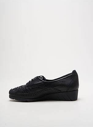 Chaussures de confort matière lisse talon plat jusqu'à 3cm noir LUXAT femme