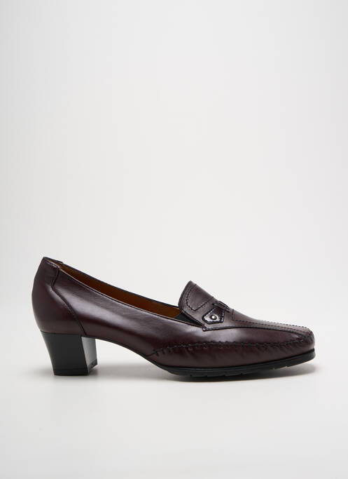 Mocassins tissage satiné talon de 4 à 6cm violet FLEXELL femme