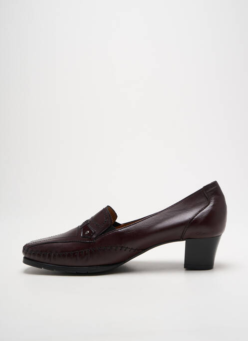 Mocassins tissage satiné talon de 4 à 6cm violet FLEXELL femme
