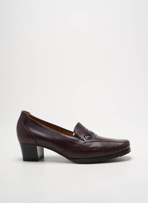 Mocassins tissage satiné talon de 4 à 6cm violet FLEXELL femme