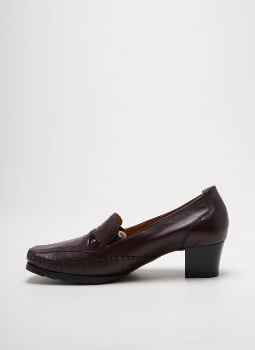 Mocassins tissage satiné talon de 4 à 6cm violet FLEXELL femme