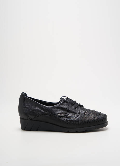 Chaussures de confort matière lisse talon plat jusqu'à 3cm noir LUXAT femme