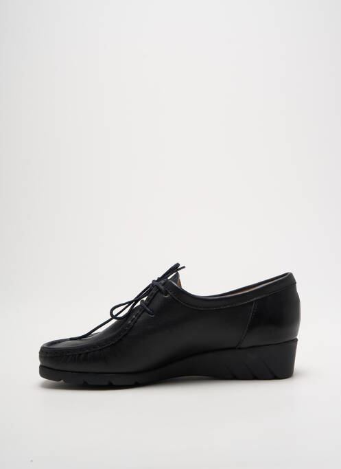 Chaussures de confort tissage satiné talon plat jusqu'à 3cm noir LUXAT femme
