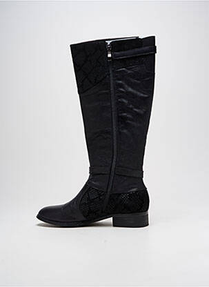 Bottes matière lisse talon plat jusqu'à 3cm noir LAURA VITA femme