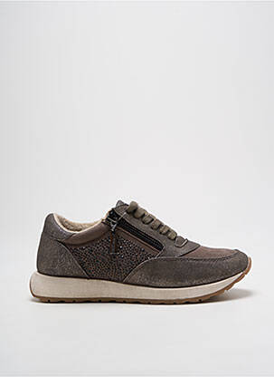 Baskets fermeture zip et lacets talon plat jusqu'à 3cm gris LES TROPEZIENNES PAR M.BELARBI femme