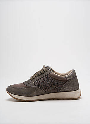 Baskets fermeture zip et lacets talon plat jusqu'à 3cm gris LES TROPEZIENNES PAR M.BELARBI femme