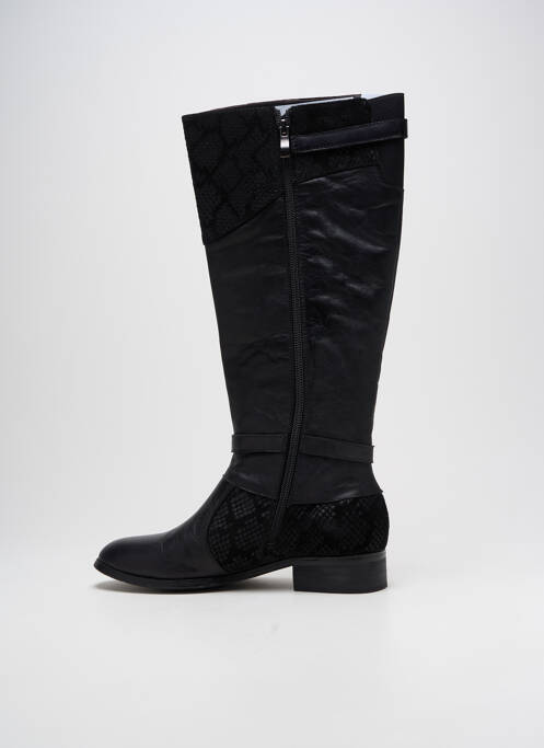 Bottes matière lisse talon plat jusqu'à 3cm noir LAURA VITA femme