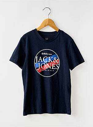 T-shirt stretch manches courtes bleu JACK & JONES garcon