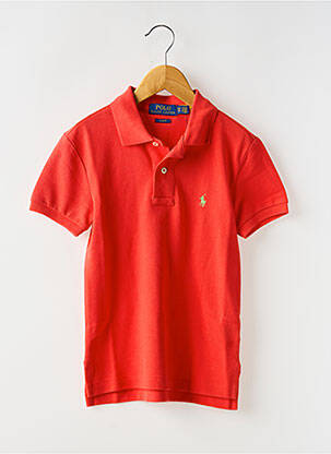 Polo stretch manches courtes orange RALPH LAUREN garcon