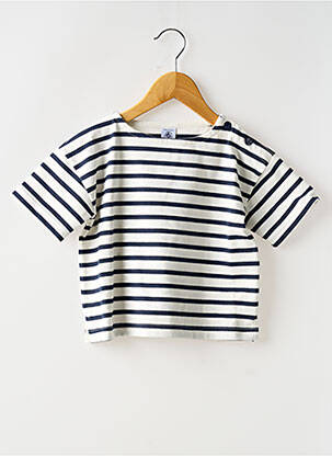 T-shirt stretch manches courtes bleu PETIT BATEAU garcon