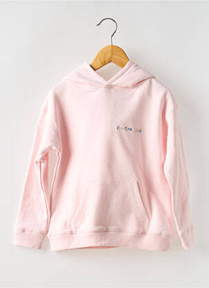 Sweat-shirt à capuche poches manches longues rose MAISON LABICHE fille