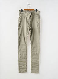Pantalon slim tissage popeline taille ajustable vert TAPE À L'OEIL fille