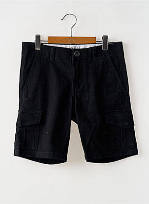 Bermuda tissage denim taille ajustable noir JACK & JONES garcon