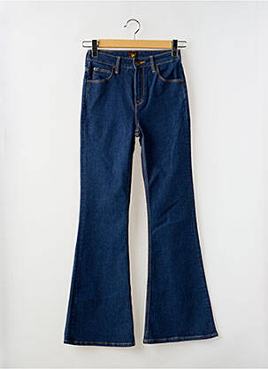 Jean coupe flare stretch taille haute bleu LEE femme