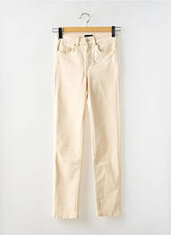 Jeans coupe slim stretch taille normale beige PIECES femme