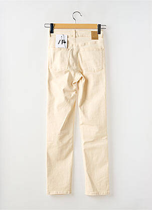 Jeans coupe slim stretch taille normale beige PIECES femme
