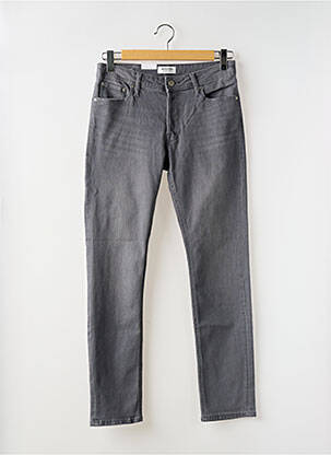 Jeans coupe slim fermeture boutonnée sur le devant taille normale gris JACK & JONES homme