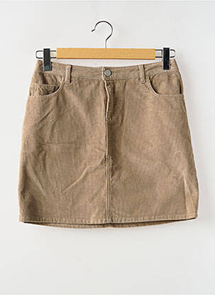 Jupe courte marron KNOWLEDGE COTTON APPAREL pour femme