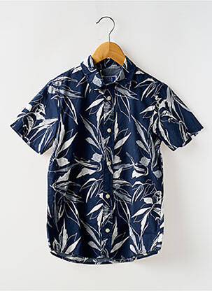 Chemise manches courtes bleu JACK & JONES pour garçon