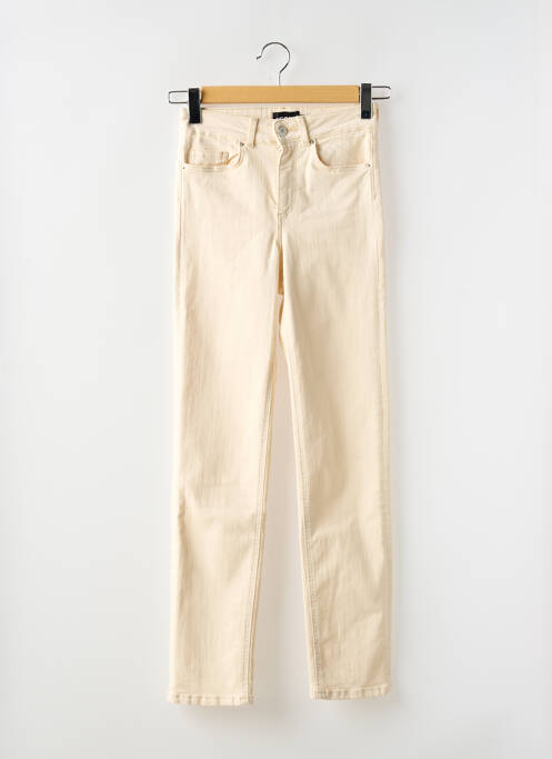 Jeans coupe slim beige PIECES pour femme