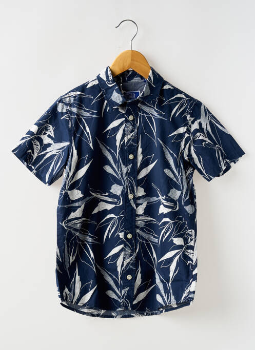 Chemise manches courtes bleu JACK & JONES pour garçon