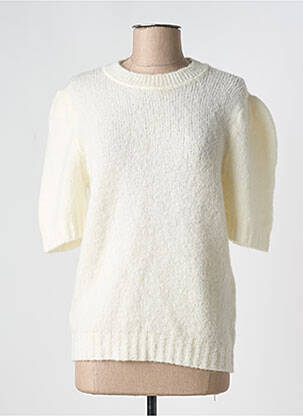 Pull stretch manches courtes beige LA PETITE FRANCAISE femme