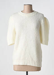 Pull stretch manches courtes beige LA PETITE FRANCAISE femme