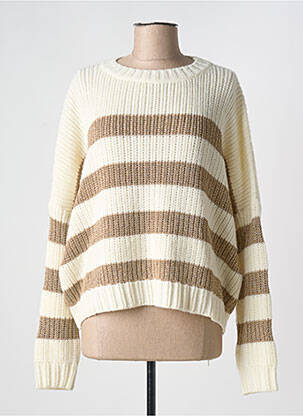 Pull stretch manches longues beige STELLA FOREST femme