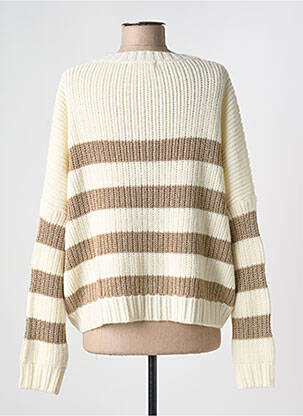 Pull stretch manches longues beige STELLA FOREST femme