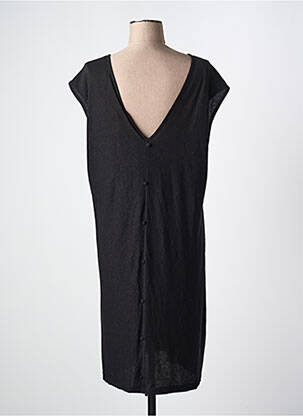 Robe mi-longue manches courtes manches courtes noir PIECES femme