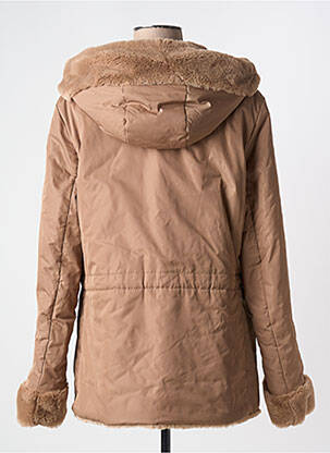 Parka finition intérieure fourrure synthétique a capuche beige GEOX femme