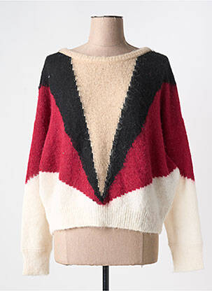 Pull stretch manches longues rouge LA PETITE FRANCAISE femme