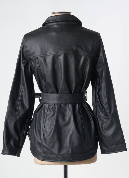 Veste simili cuir noir PIECES pour femme