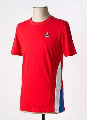 T-shirt broderie manches courtes rouge LE COQ SPORTIF homme