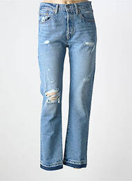 Jeans coupe droite effet usé délavé taille normale bleu LEVIS femme