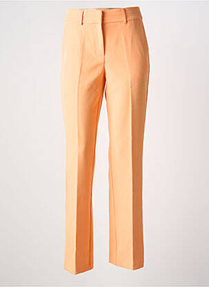 Pantalon chino fermeture zippée sous rabat avec crochet taille haute orange Y.A.S femme