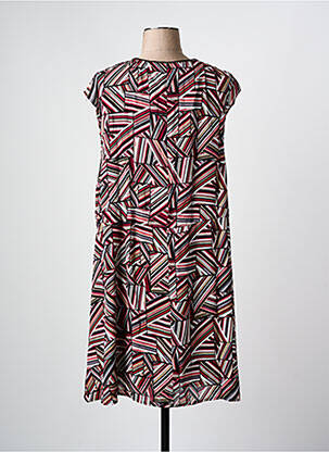 Robe mi-longue manches courtes manches courtes noir ARELINE femme