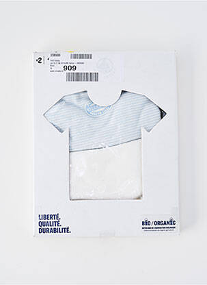 T-shirt bleu PETIT BATEAU pour garçon