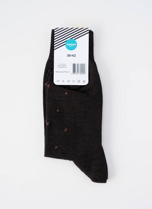 Chaussettes marron SARENZA pour homme