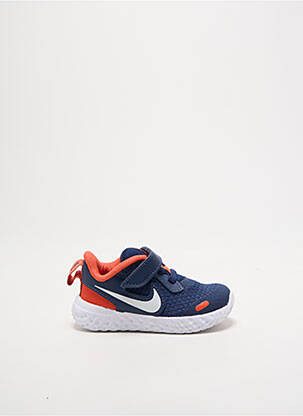 Baskets fermeture scratch bout rond bleu NIKE garcon