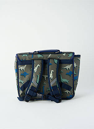 Cartable imprimé fantaisie vert CARAMEL & CIE garcon